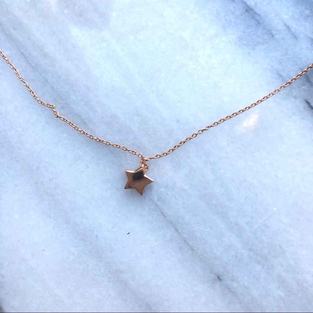 Mini star pendant necklace sterling silver gold - Picture 3 of 7